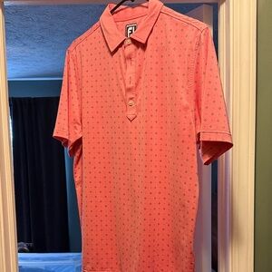 Men's Pink FootJoy Golf Shirt